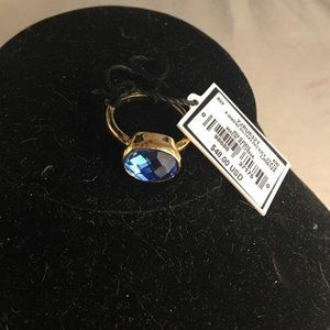 Juicy couture 8 Blue Gemstone solitaire ring NIB